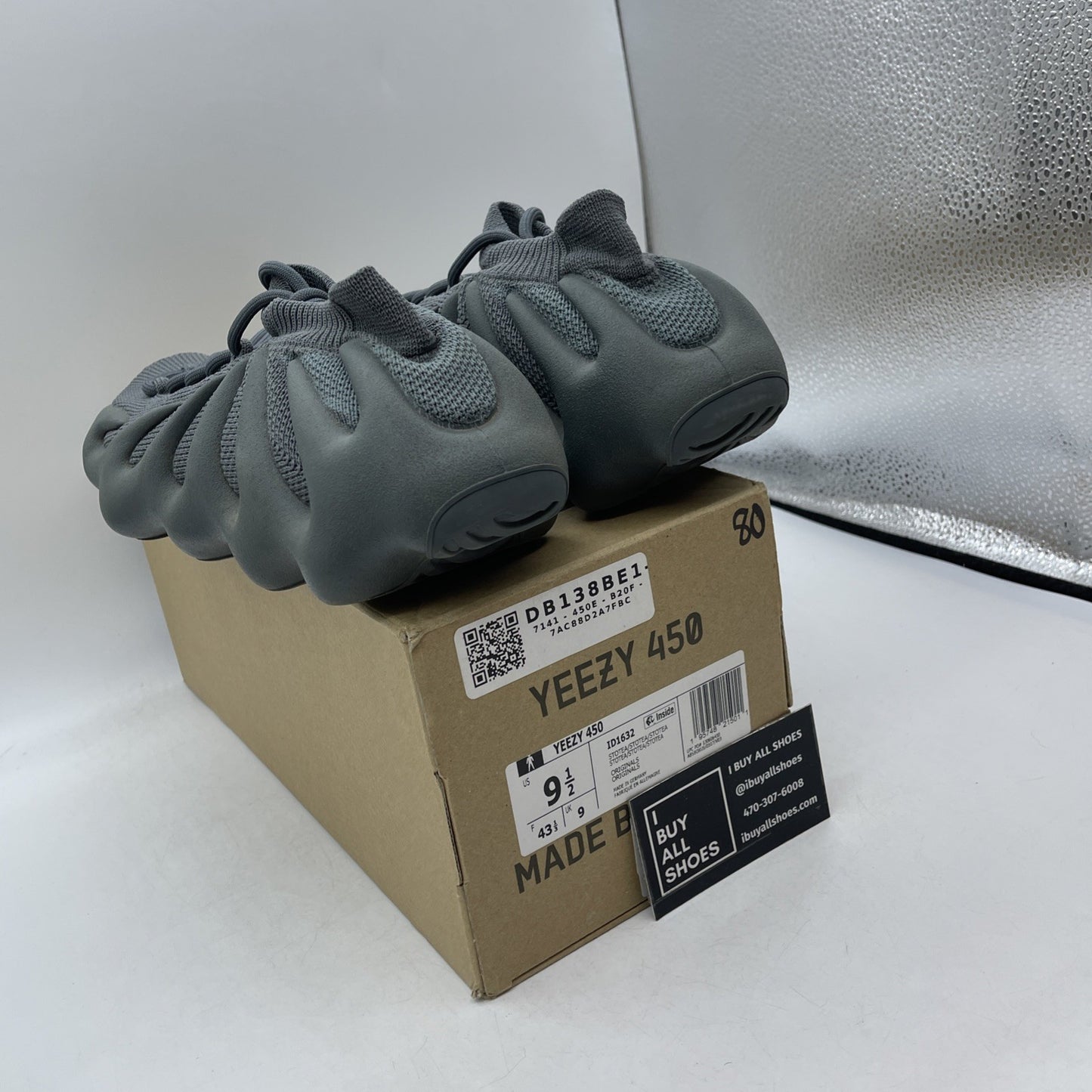 Size 9.5 - Adidas Yeezy 460 Stone Teal Grey (ID1632)