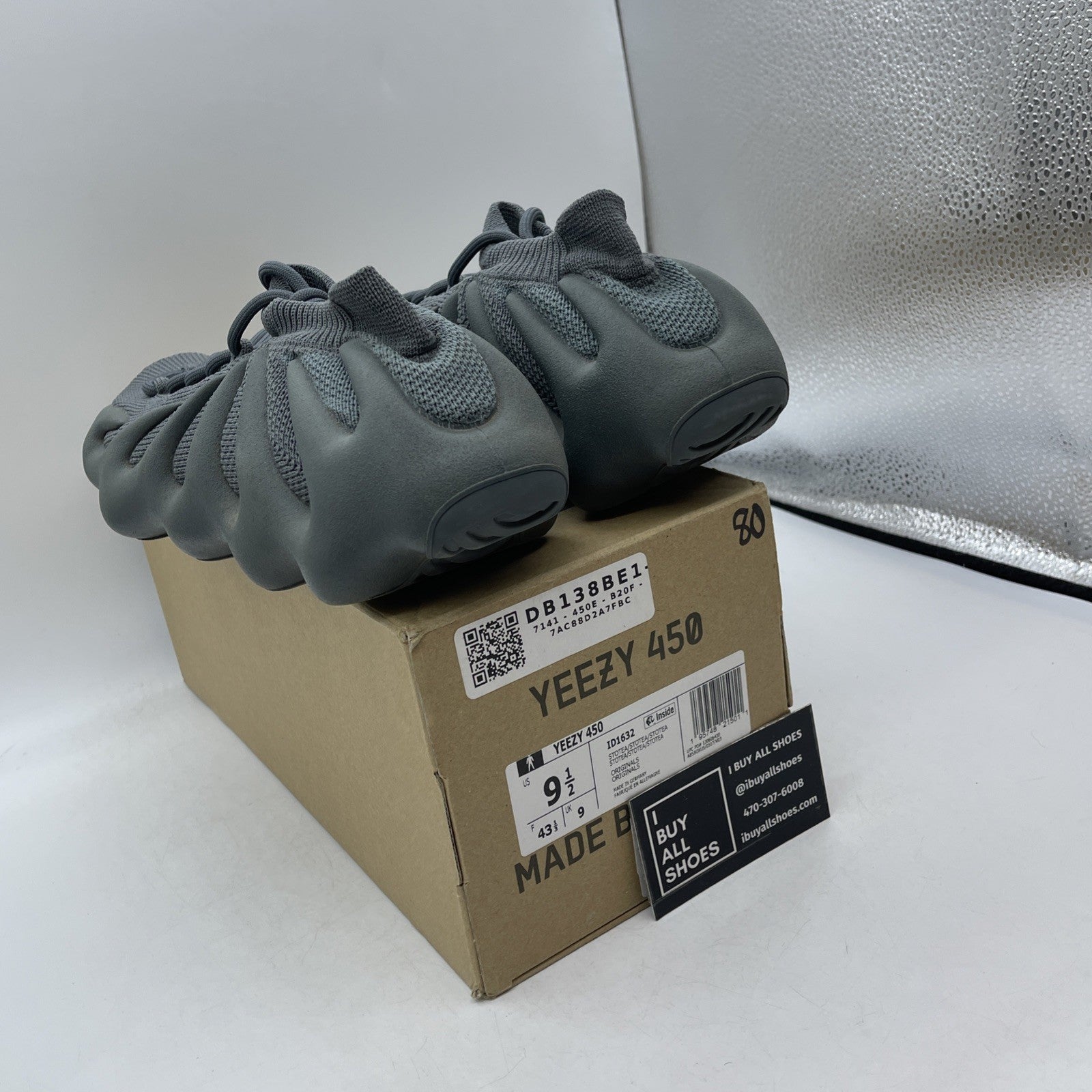 Size 9.5 - Adidas Yeezy 460 Stone Teal Grey (ID1632)