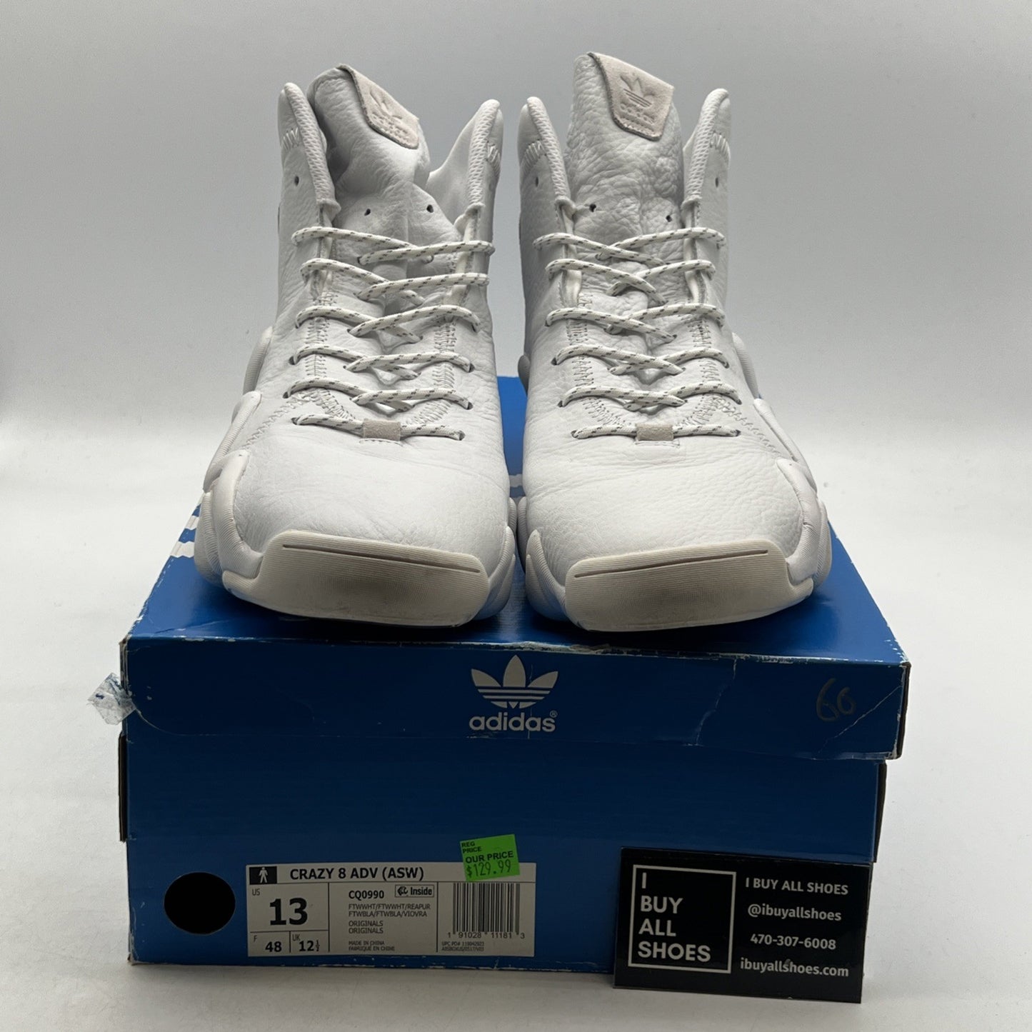 Size 13 - Adidas Crazy 8 ADV White (CQ0990)