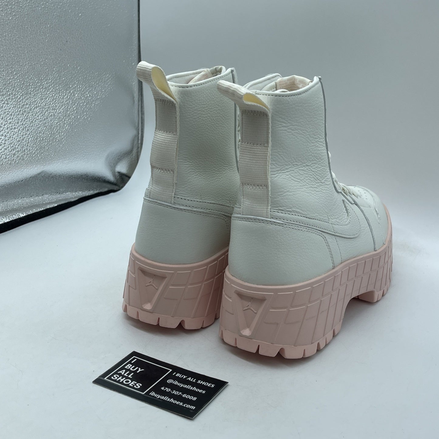 Size 9W - Air Jordan 1 Brooklyn Women's Boots Sail Legend Pink (FJ5737-116)