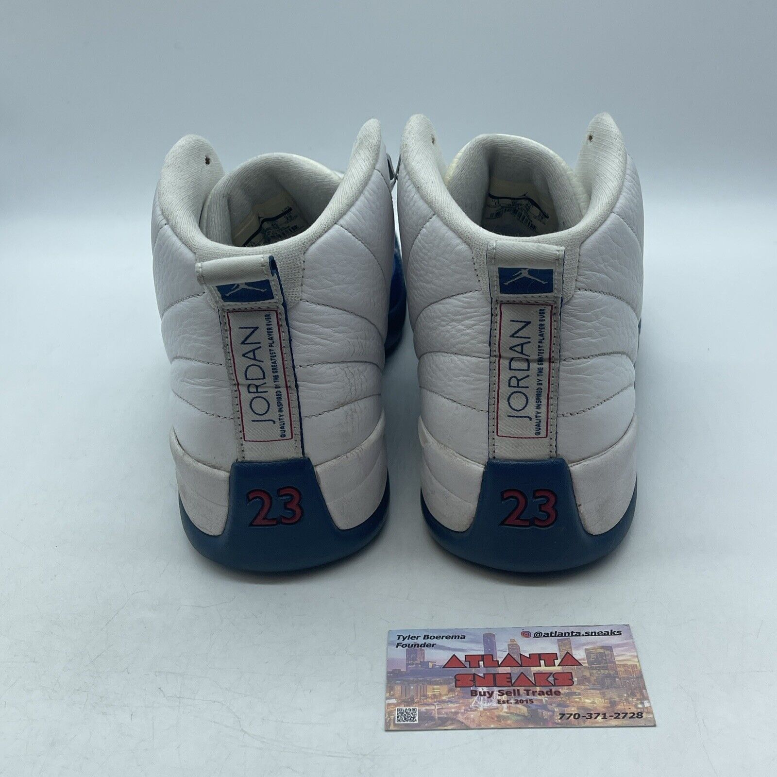 Size 11 - Jordan 12 Retro French Blue 2016 White Leather (130690-113)