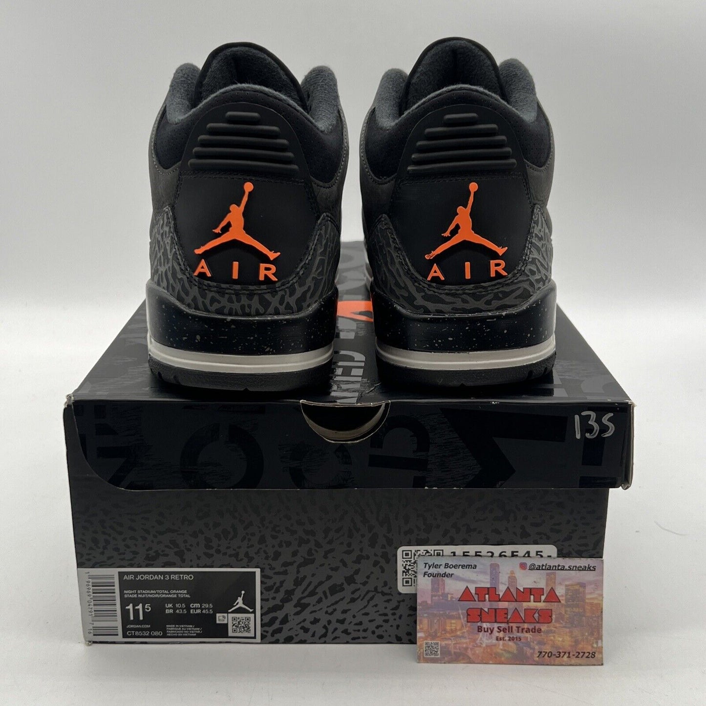 Size 11.5 - Jordan 3 Retro 2023 Mid Fear Orange Suede White Grey (CT8532-080)