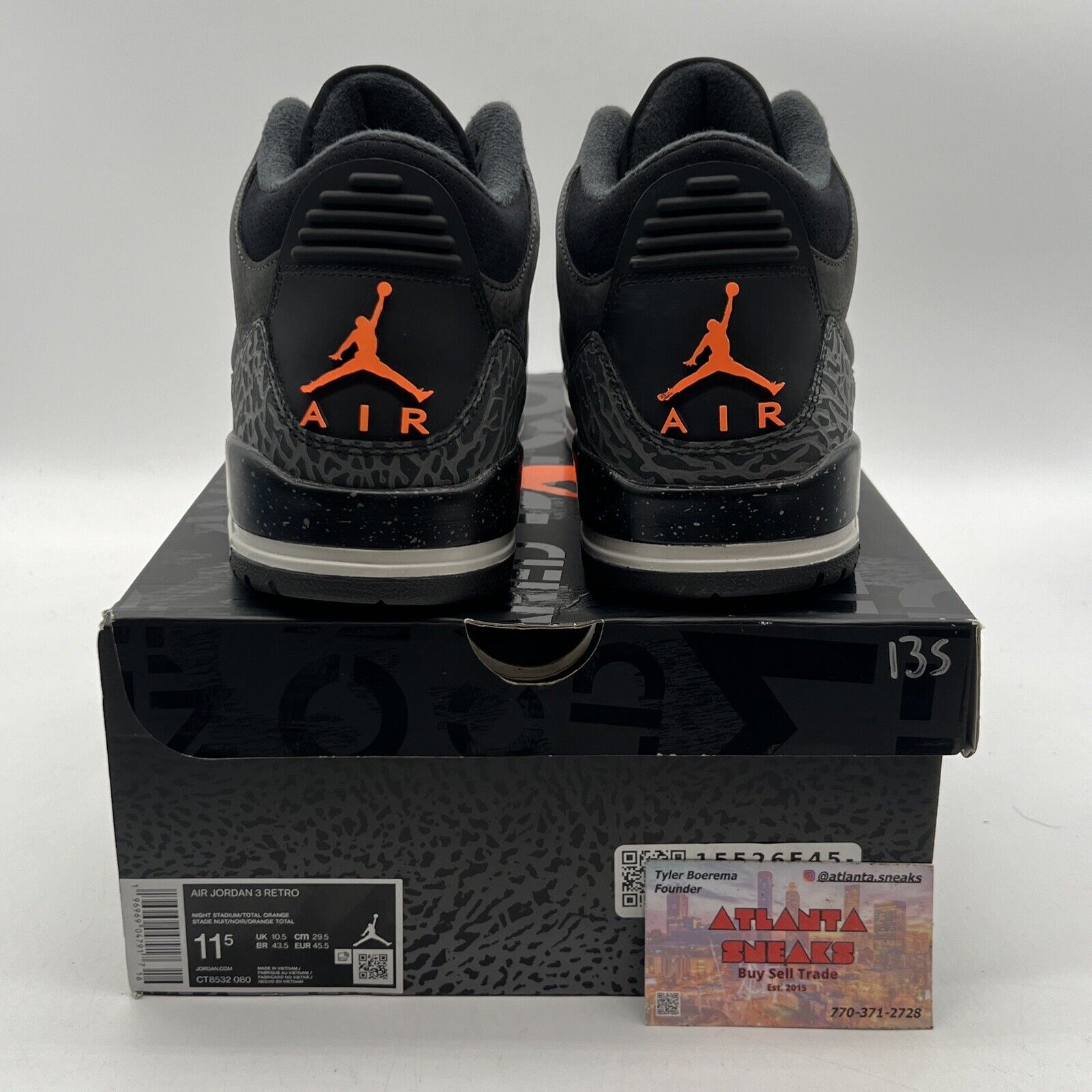 Size 11.5 - Jordan 3 Retro 2023 Mid Fear Orange Suede White Grey (CT8532-080)