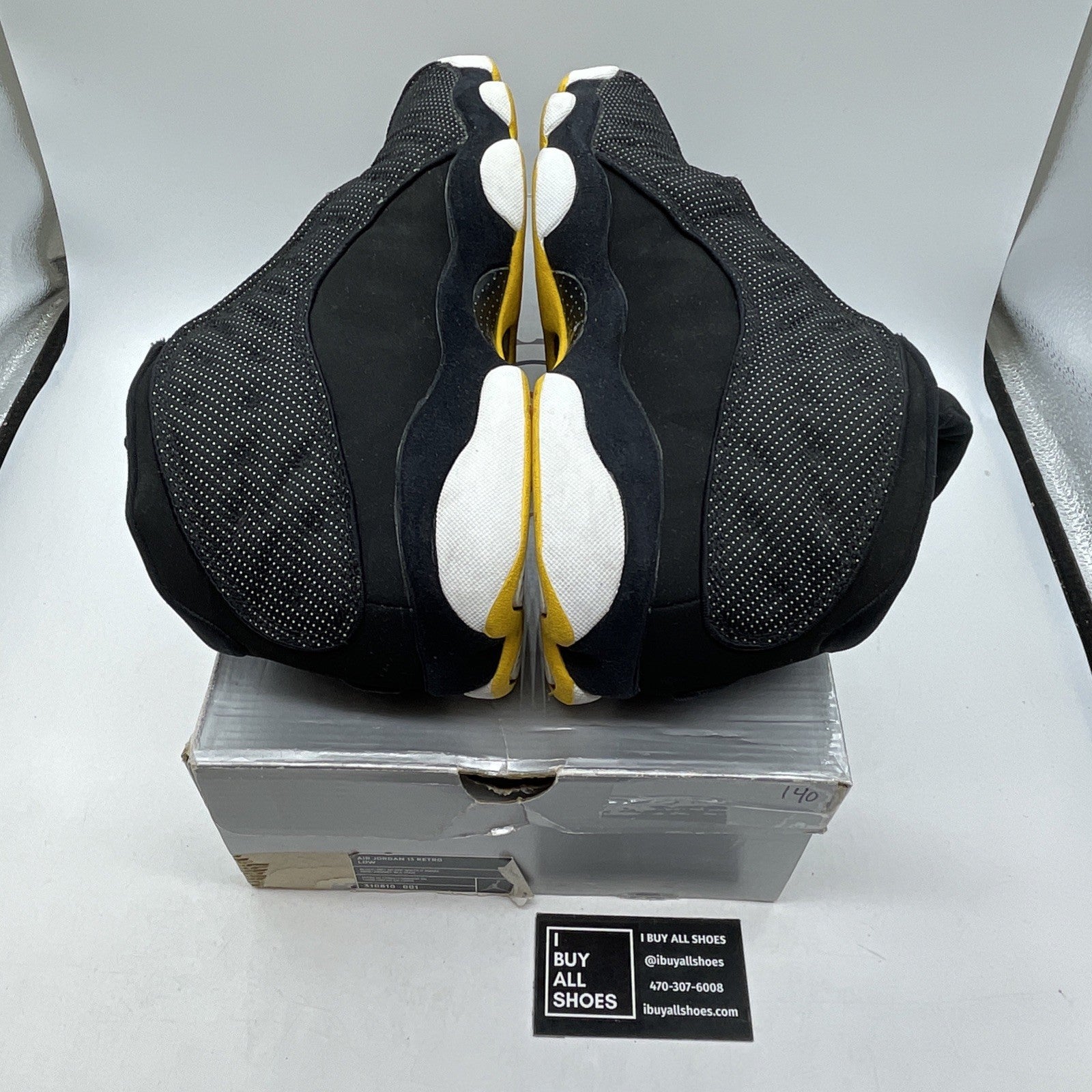 Size 11 - Air Jordan 13 Retro Low Black Varsity Maize Suede (310810-001)