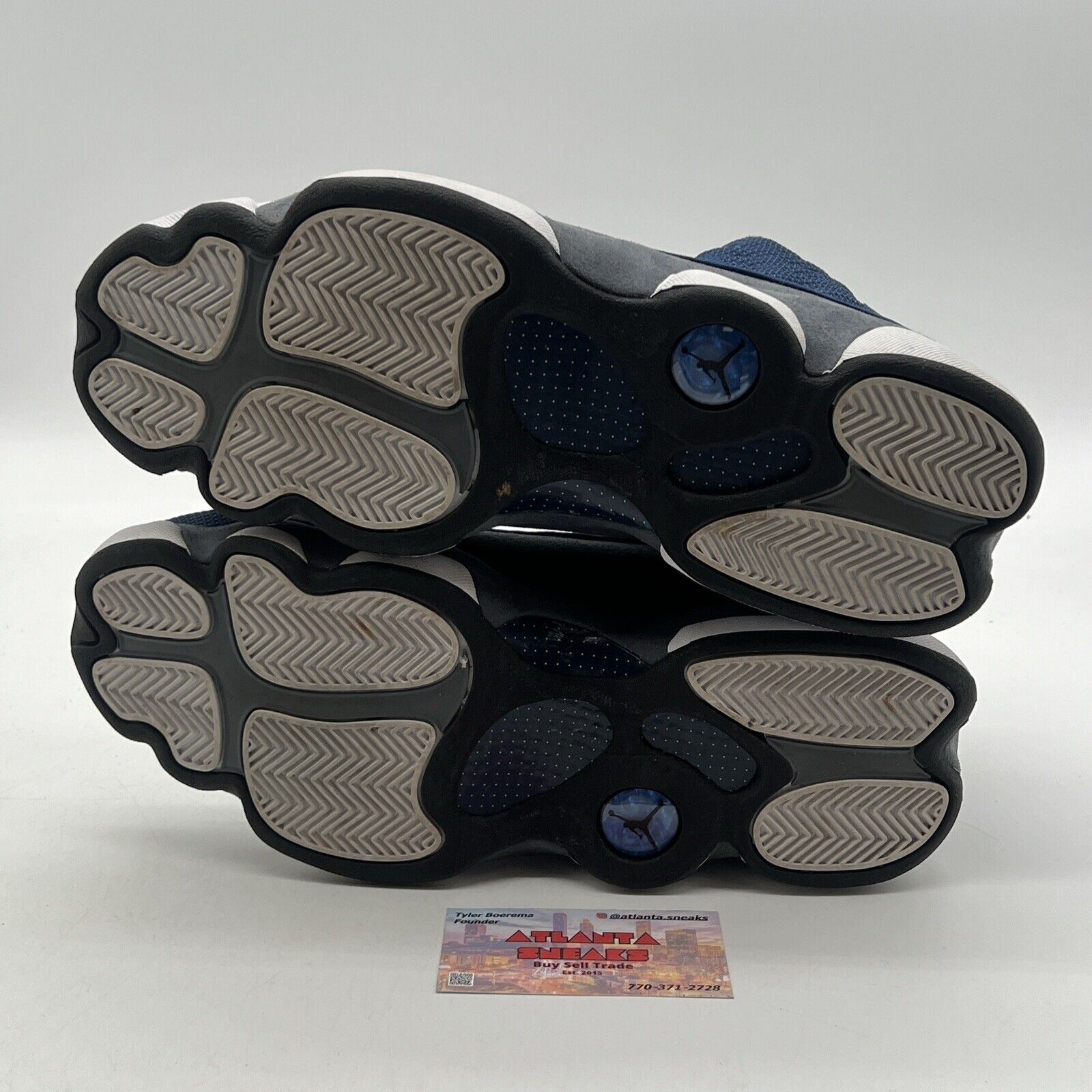 Size 11 - Jordan 13 Retro Mid Flint White Blue Grey Leather Suede (414571-404)