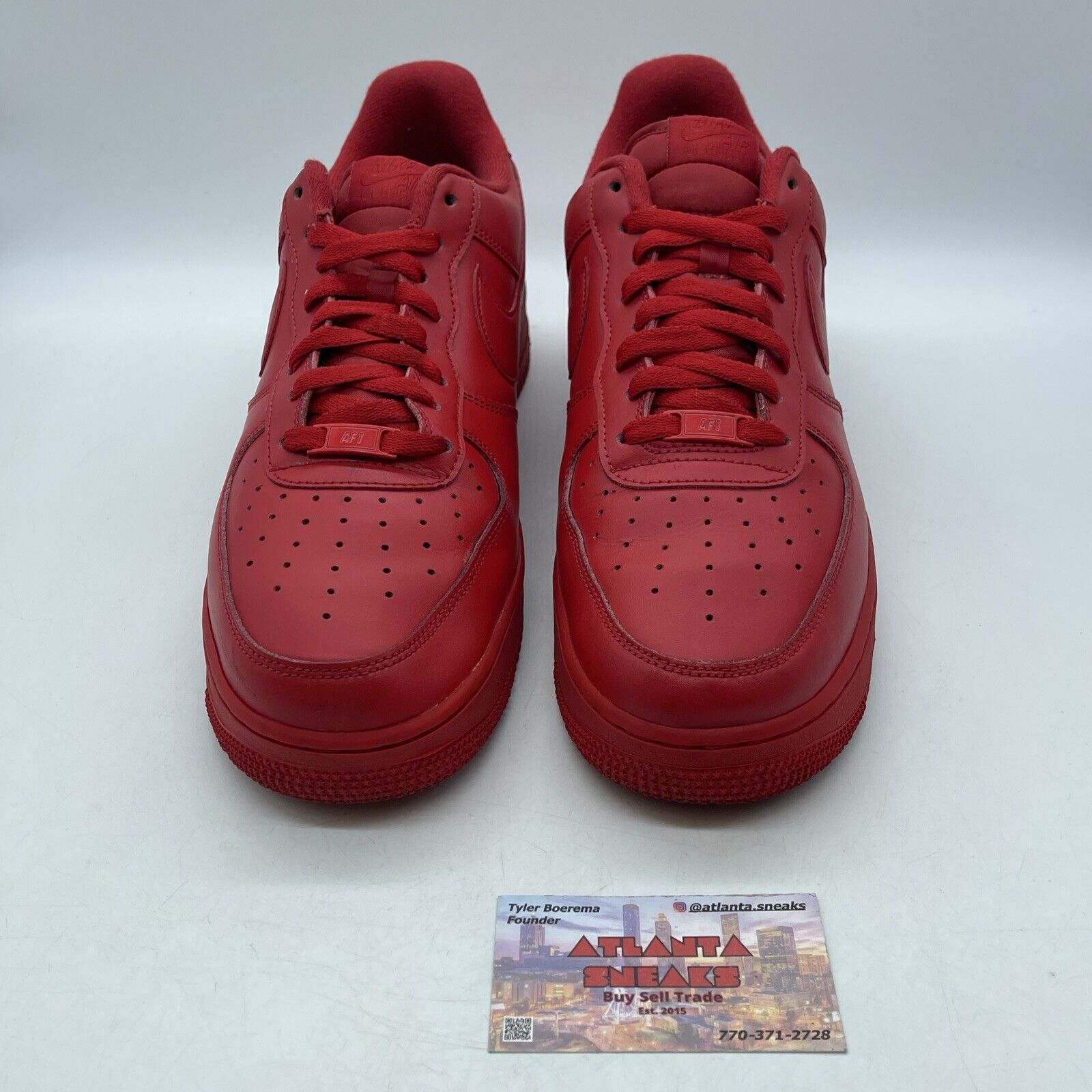 Size 12 - Nike Air Force 1 Low Triple Red Leather (CW6999-600)