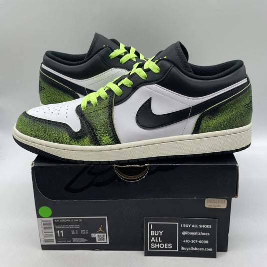 Size 11 - Air Jordan 1 SE Low Wear-Away Electric Green (DN3705-003)