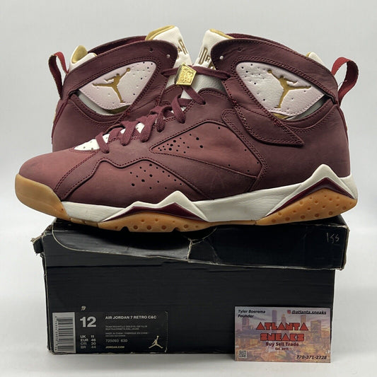 Size 12 - Air Jordan 7 Retro Cigar White Maroon Gum Gold (725093-630)