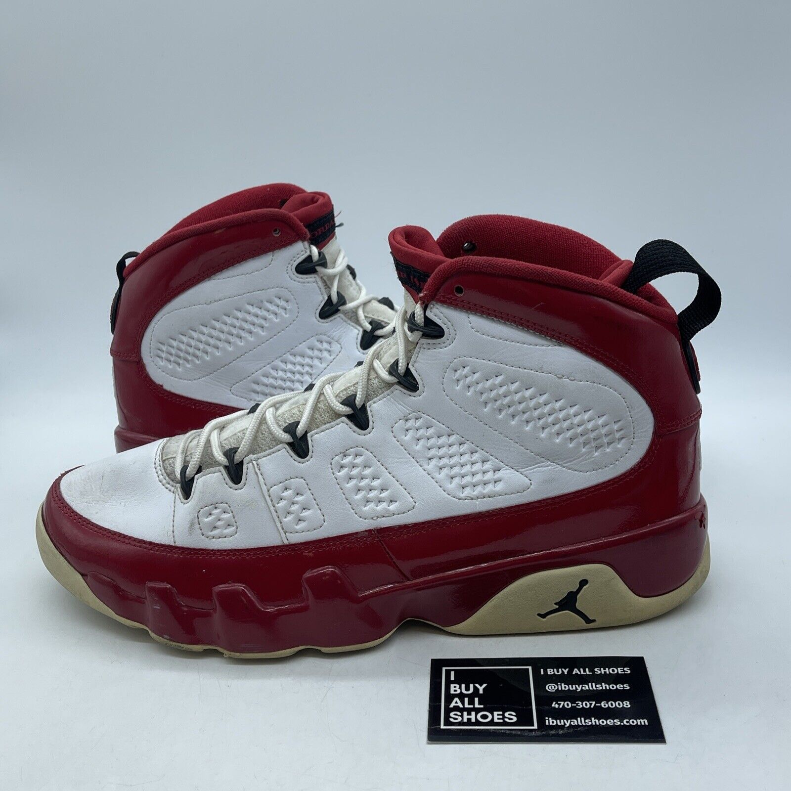 Size 12 - Air Jordan 9 Retro Gym Red White Black Leather (302370-160)