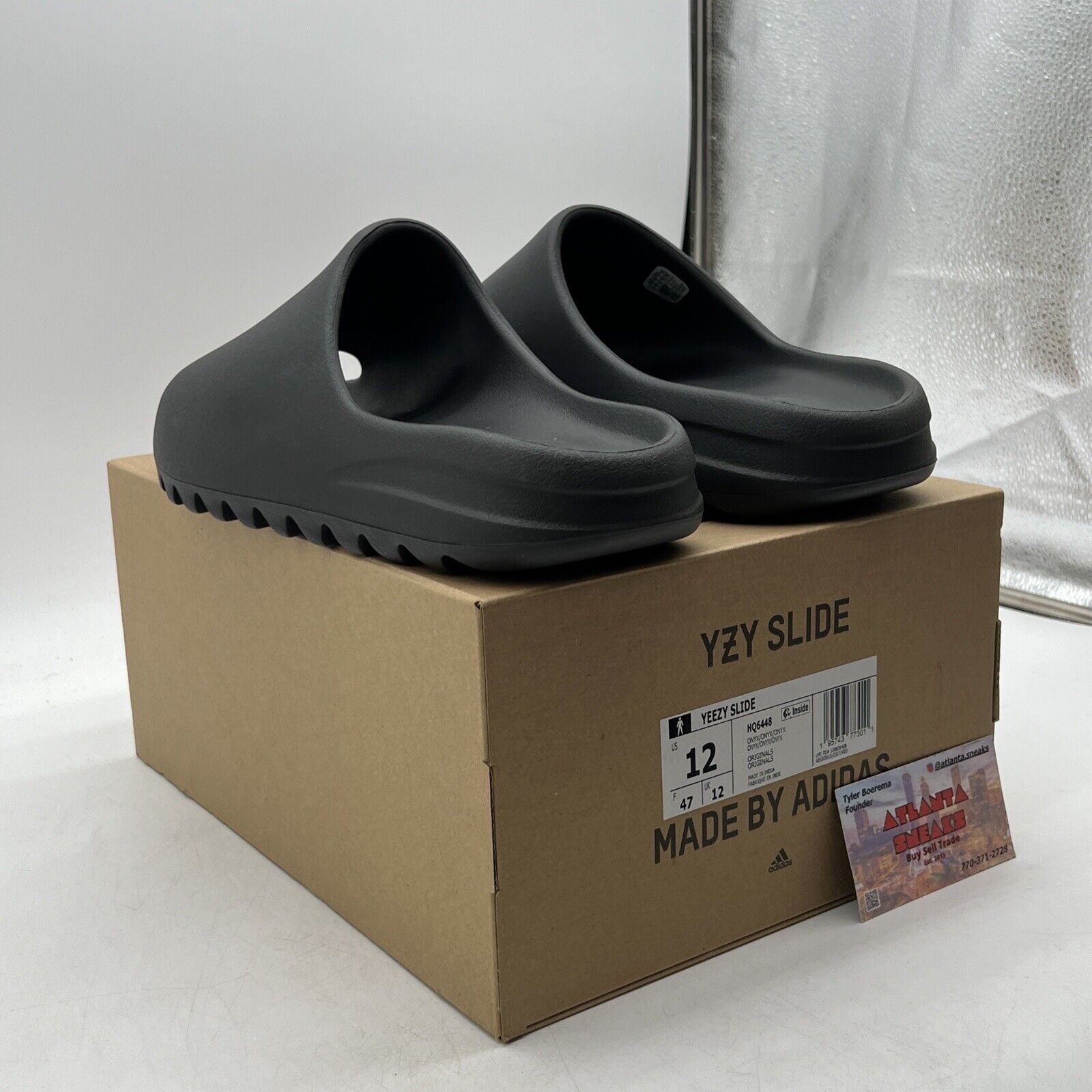 Size 12 - Adidas Yeezy Slide Onyx (HQ6448) Used Slide Unisex