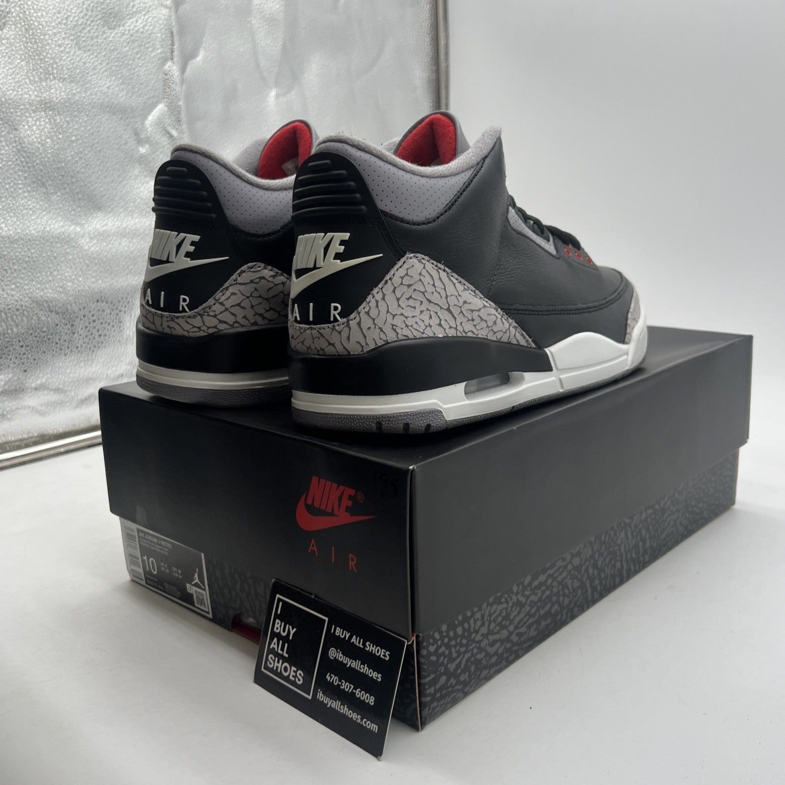 Size 10 - Air Jordan 3 Retro OG 2024 Black Cement (DN3707-010)