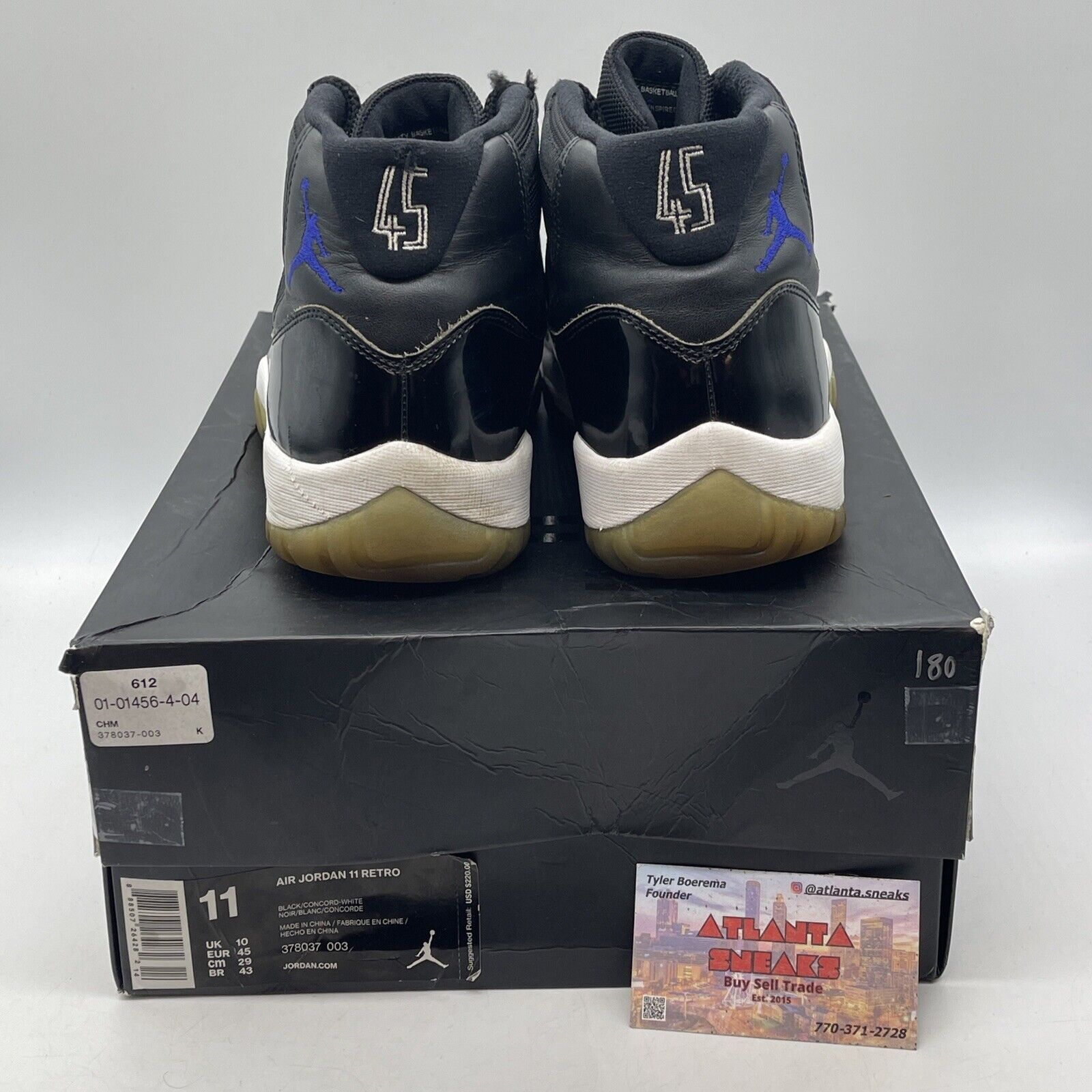 Size 11 - Jordan 11 Retro High Space Jam Blue Black Leather Suede (378037-003)