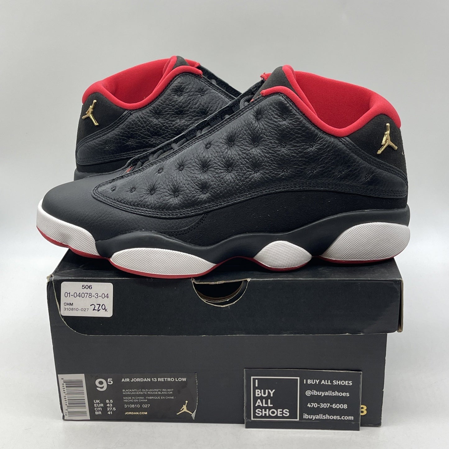 Size 9.5 - Air Jordan 13 Retro Low Bred (310810-027)