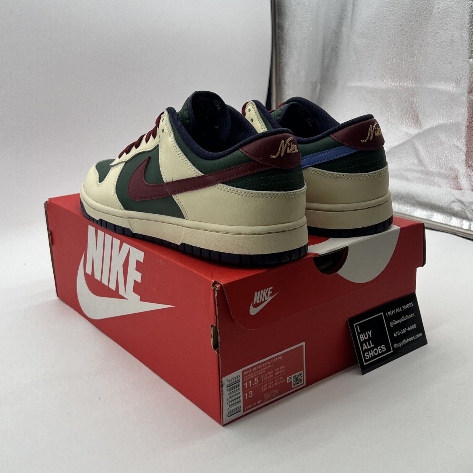 Size 11.5 - Nike Dunk Low From Nike, To You - Gorge Green (FV8106-361)