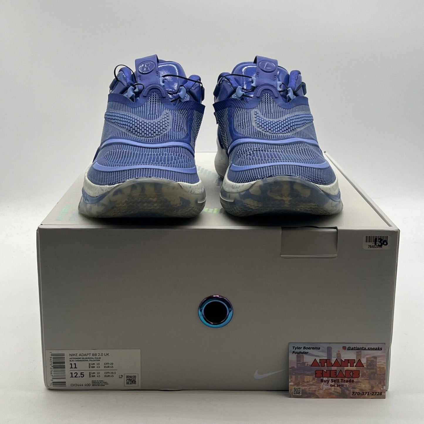 Size 11 - Nike Adapt BB 2.0 UK Charger Astronomy Blue (CV244-400)