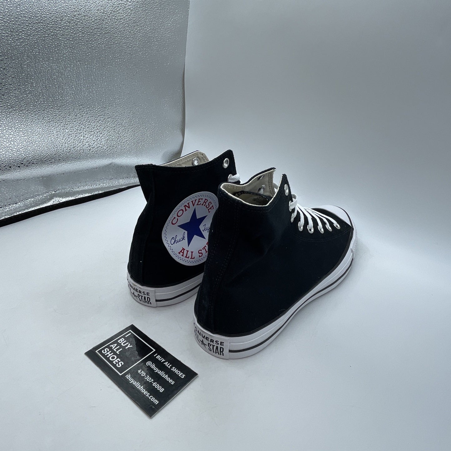 Size 13 - Converse Chuck Taylor All Star High Black White (165694C)