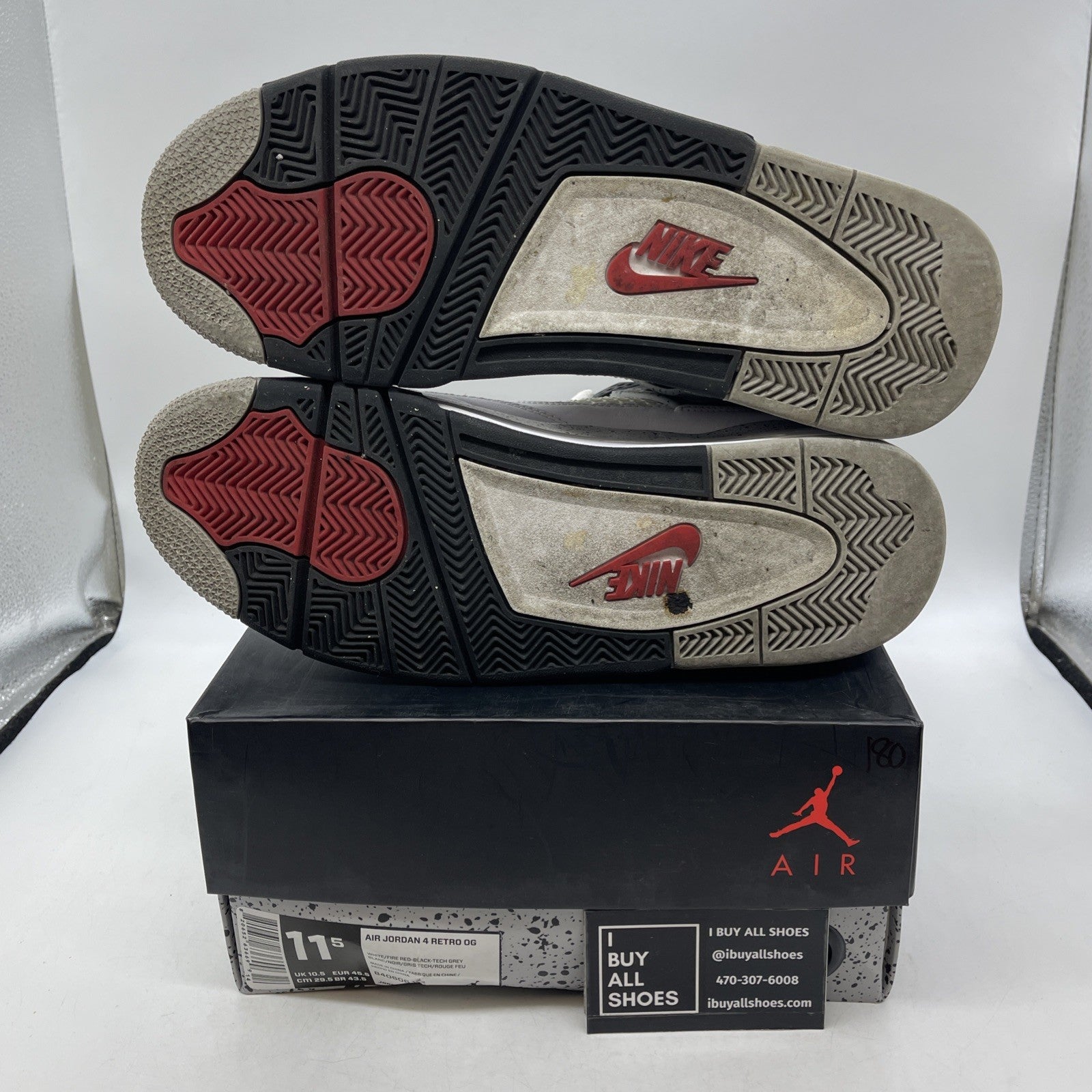 Size 11.5 - Air Jordan 4 Retro OG Mid White Cement (840606-192)