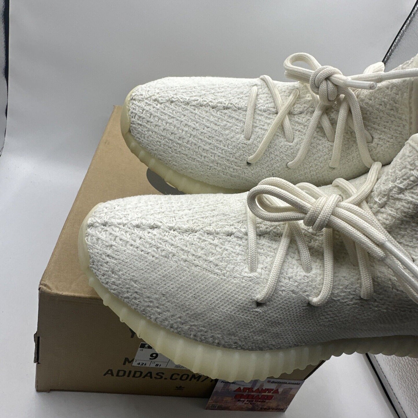 Size 9 - adidas Yeezy Boost 350 V2 Low Cream White / Triple White OG Release Wht