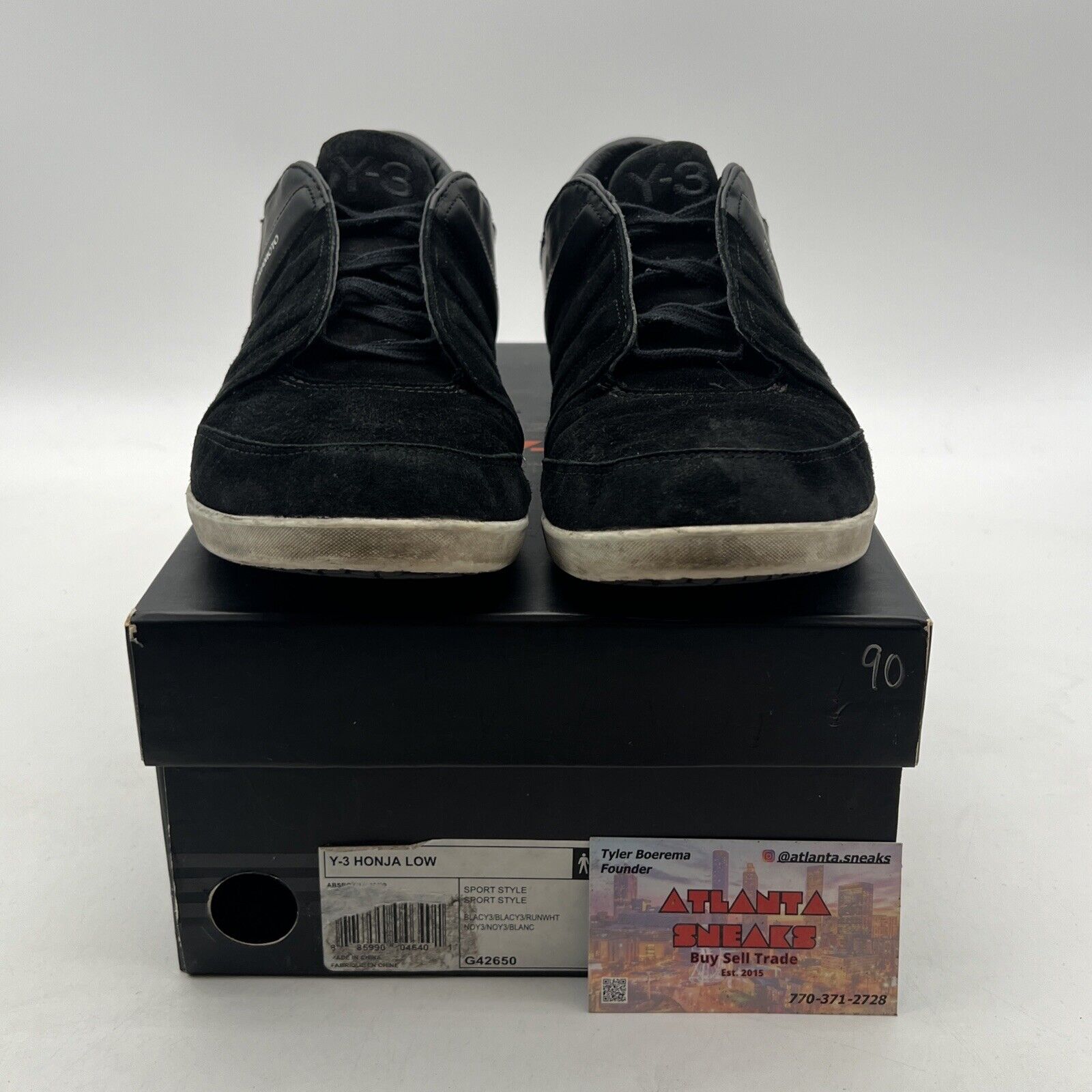 Size 10 - Adidas Mens Yohji Yamamoto Sneakers Black (G42650) Low Top