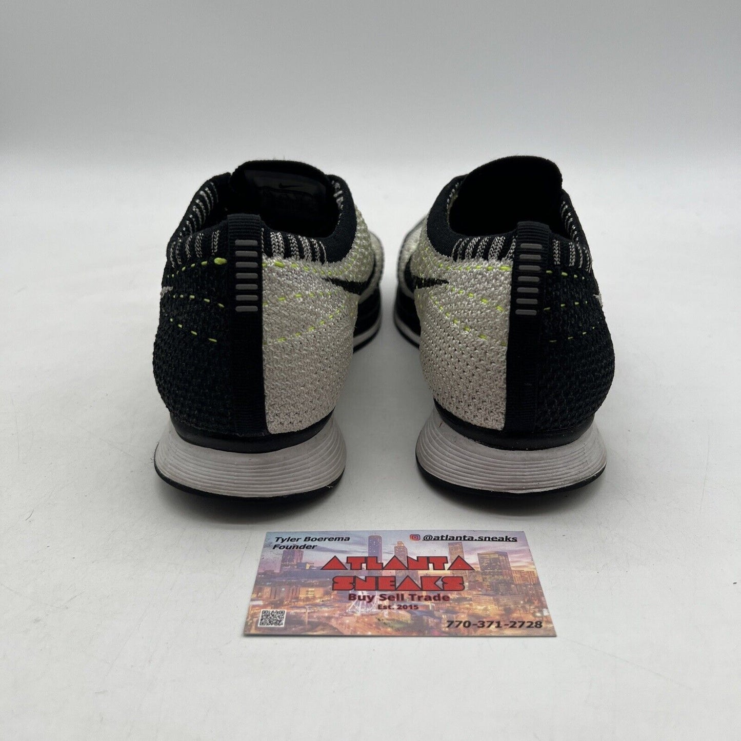 Size 9.5 - Nike Flyknit Racer Black 2014 (527628-011)