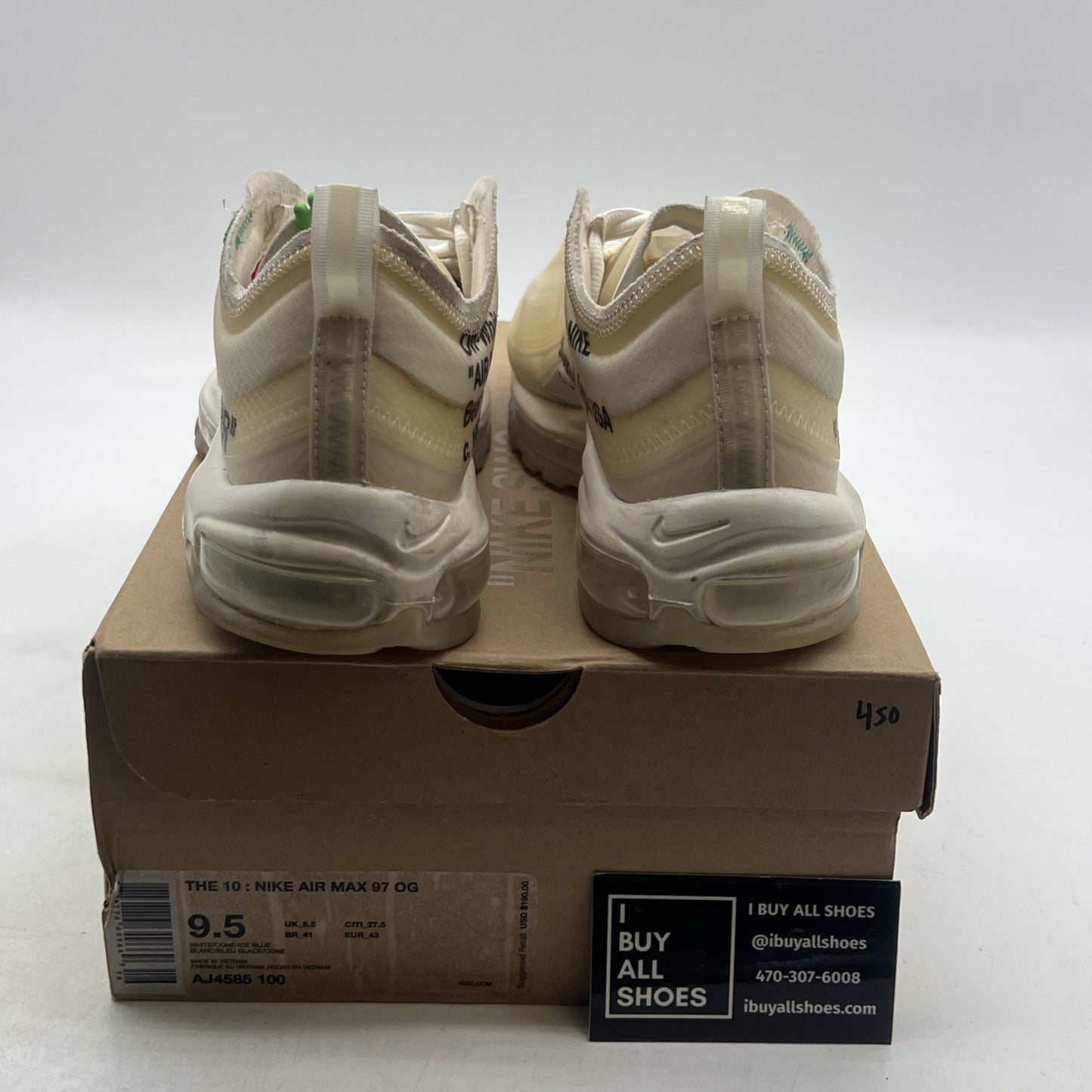 Size 9.5 - Nike Off-White x Air Max 97 OG The Ten (AJ4585-100)