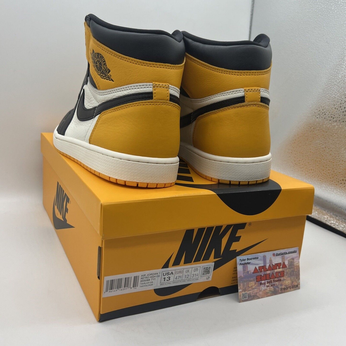 Size 13 - Jordan 1 Retro OG High Yellow Toe Brand New Og All