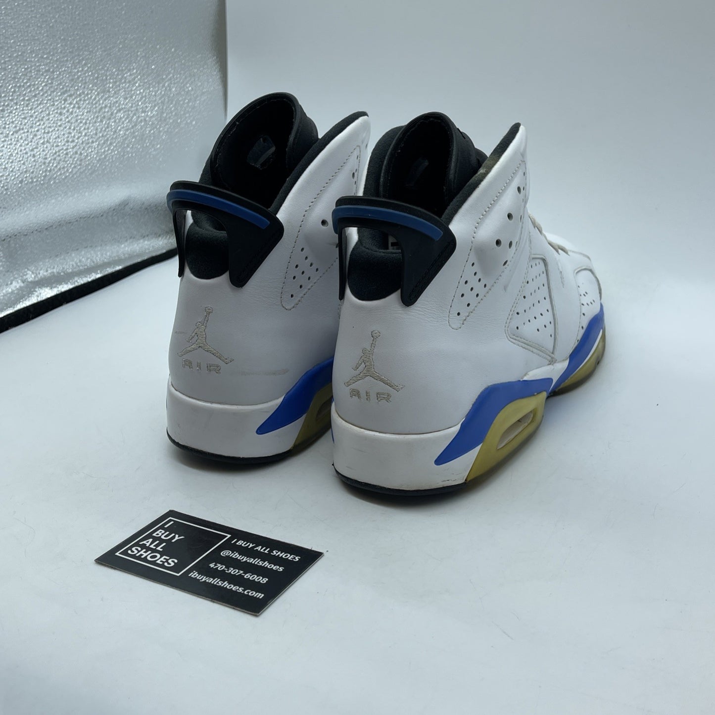 Size 11 - Air Jordan 6 Retro 2014 Sport Blue White Leather (384664-107)