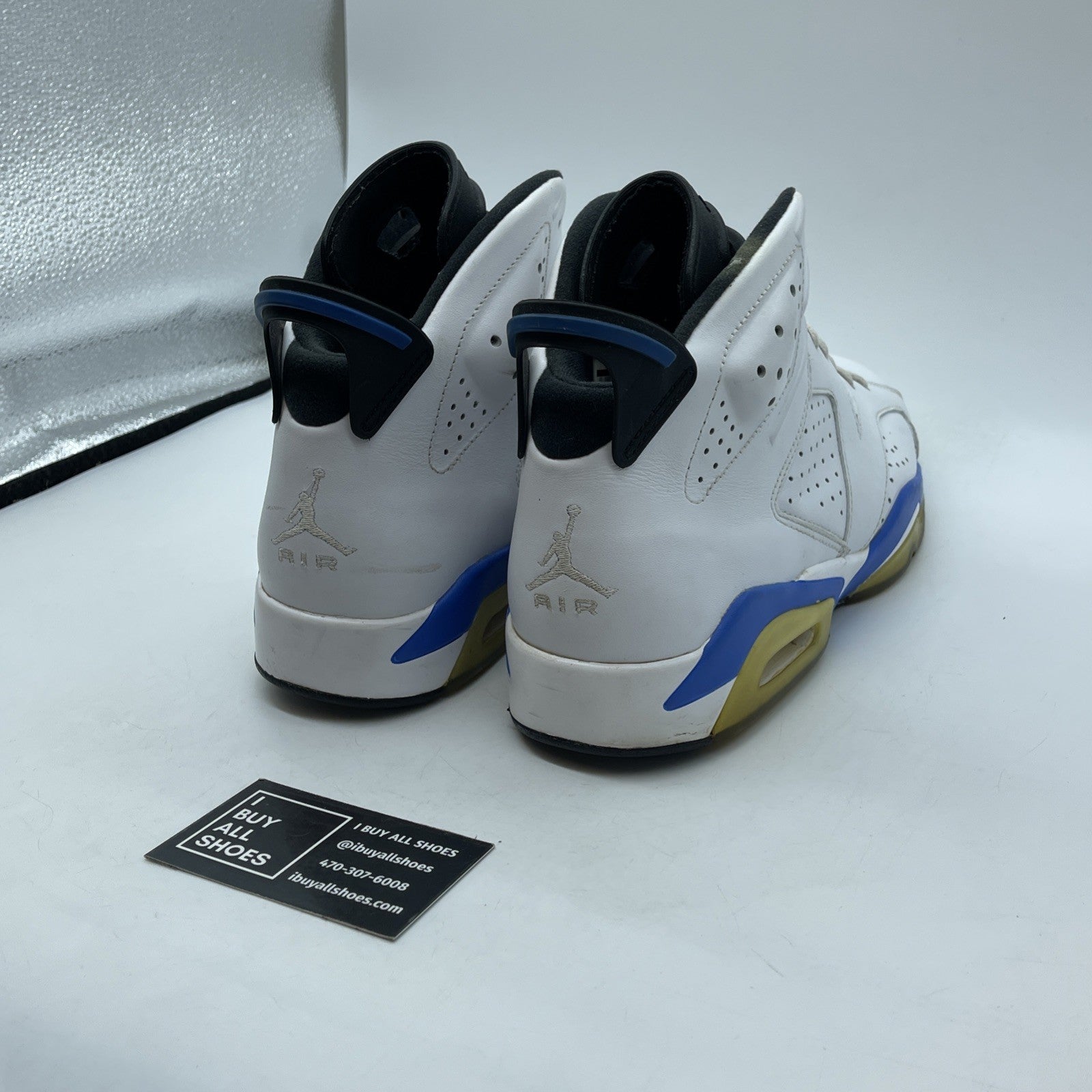 Size 11 - Air Jordan 6 Retro 2014 Sport Blue White Leather (384664-107)