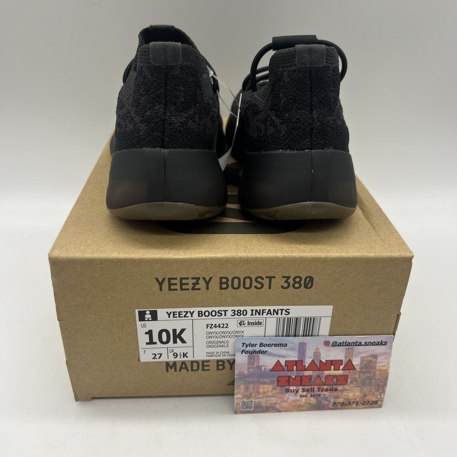 Adidas Yeezy Boost 380 'Onyx' Infants  FZ4422 Size 10K Brand New Og All DS