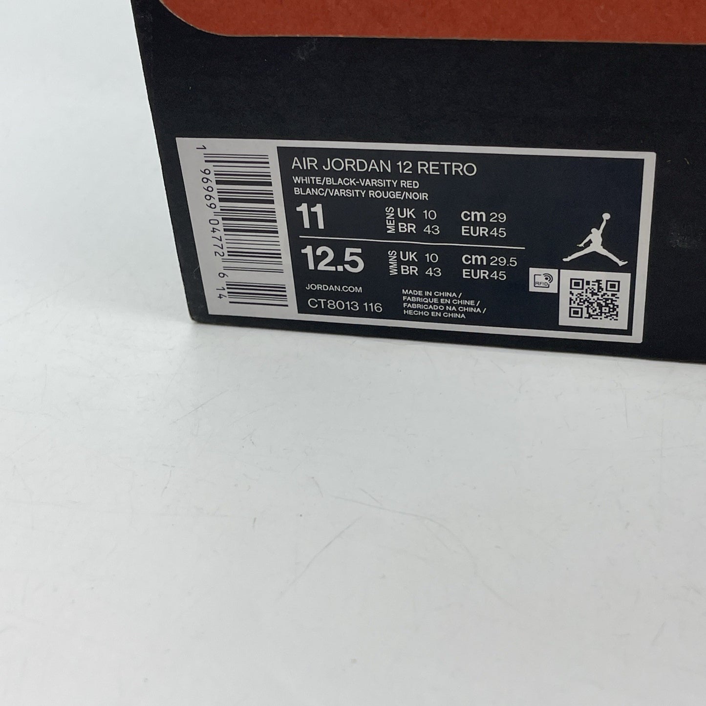 Size 11 - Air Jordan 12 Retro 2023 Mid Cherry White Red Leather (CT8013-116)