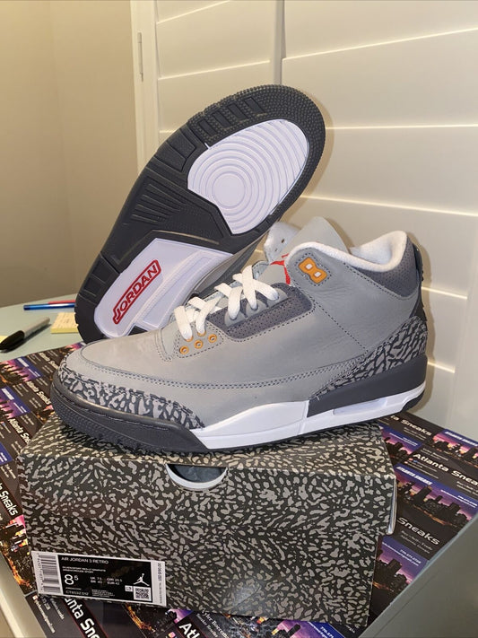 Size 8.5 - Jordan 3 Retro Cool Gray 2021 New