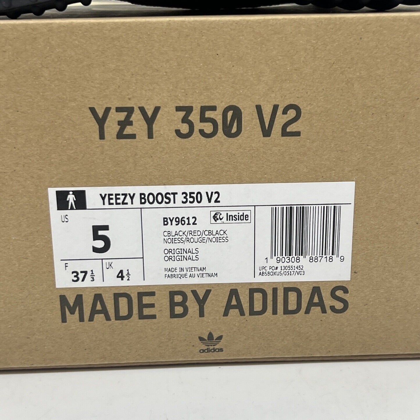 Size 5 - adidas Yeezy Boost 350 V2 Low Red Stripe Brand New Og All