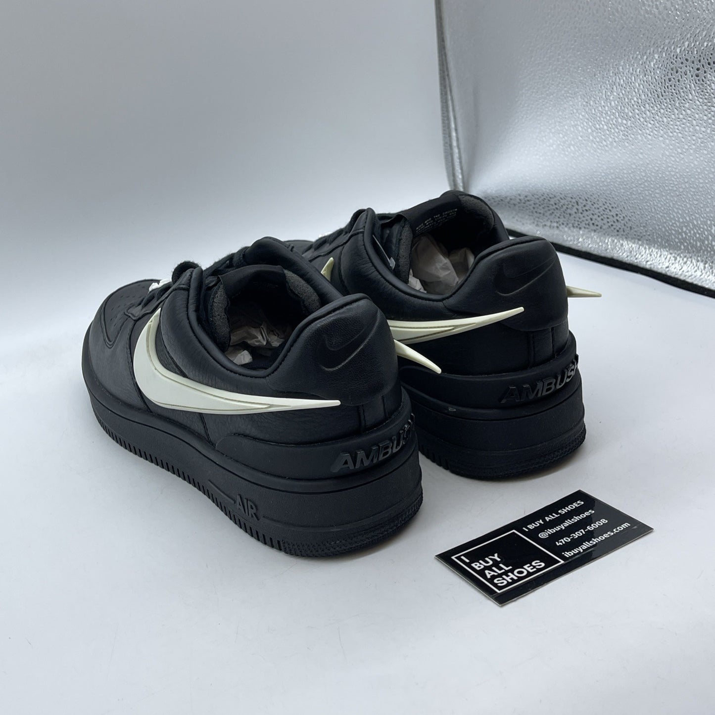 Size 13 - Nike AMBUSH x Air Force 1 Low Black White Leather (DV3464-001)