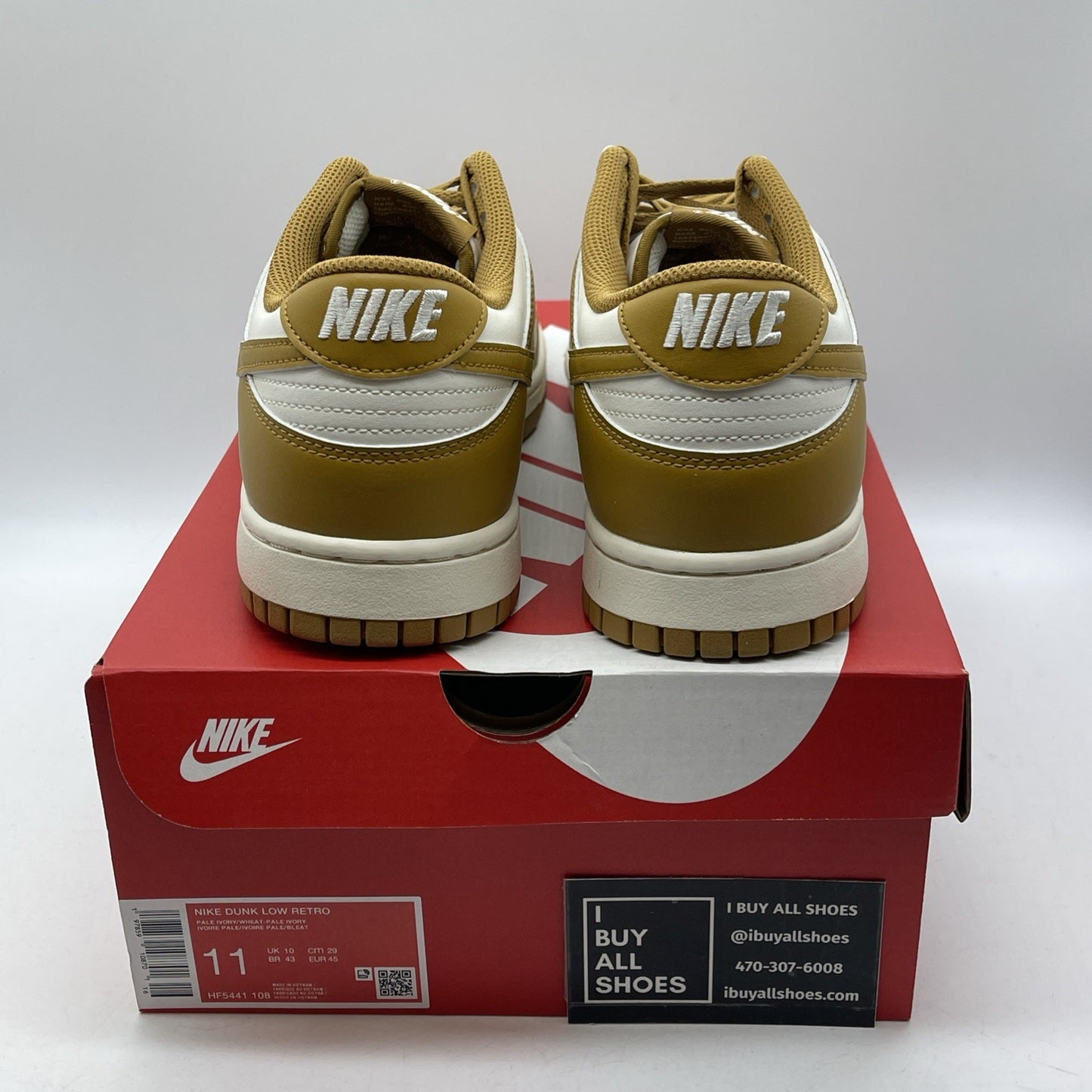 Size 11 - Nike Dunk Low Wheat Brown White Leather (HF5441-108)