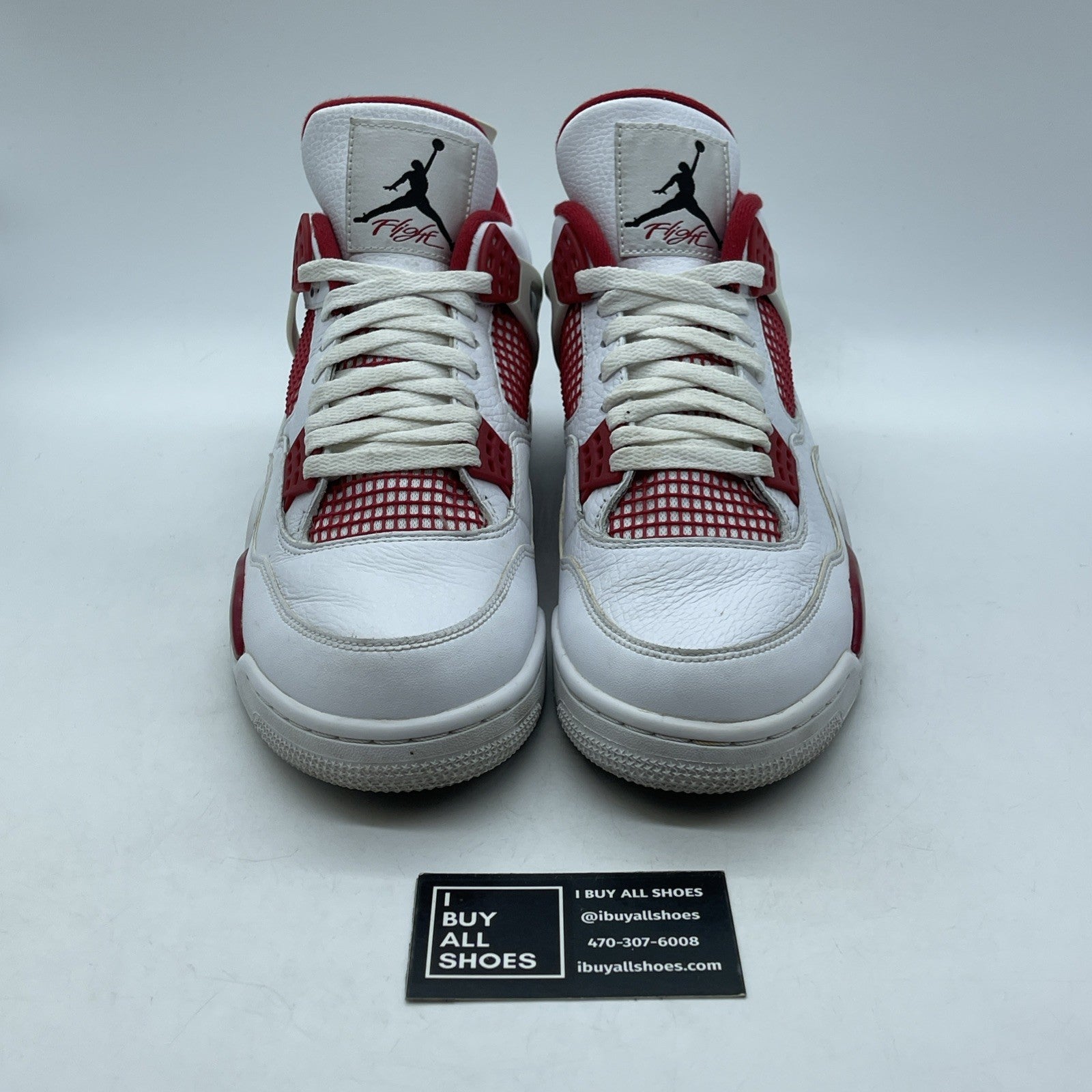 Size 11 - Jordan 4 Retro alternate 89 2016 White Red Leather (308497-106)