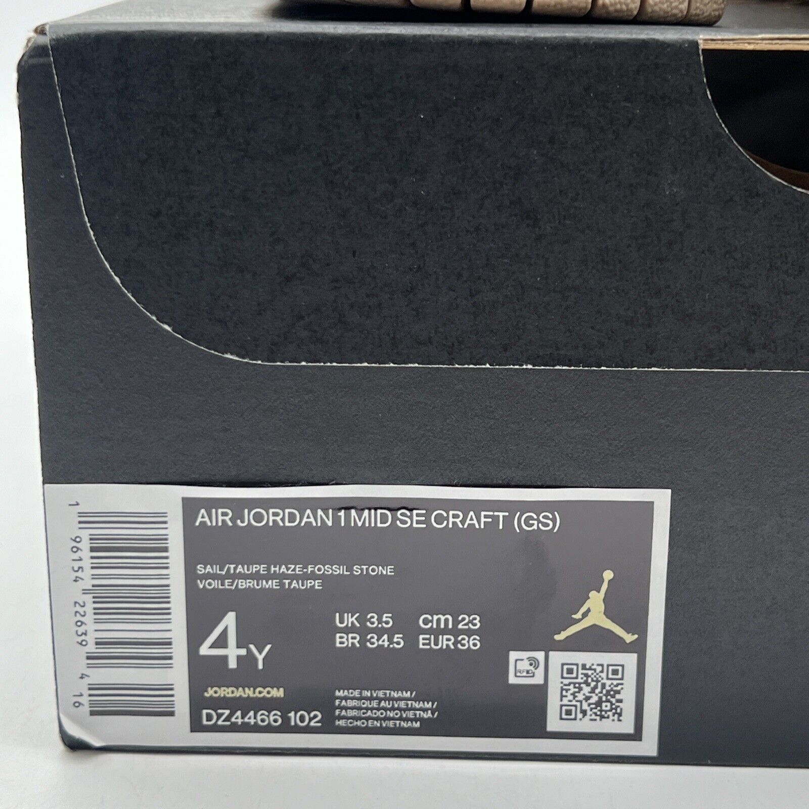 [DZ4466-102] Grade School Air Jordan RETRO 1 MID SE CRAFT 'TAUPE HAZE' (GS) SZ 4