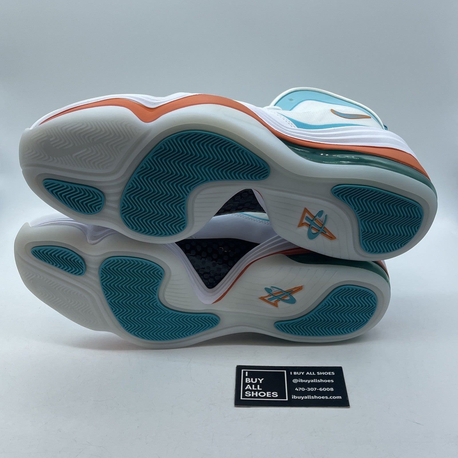 Size 13 - Nike Air Penny 5 Miami Dolphins White Blue Leather (CJ5396-100)