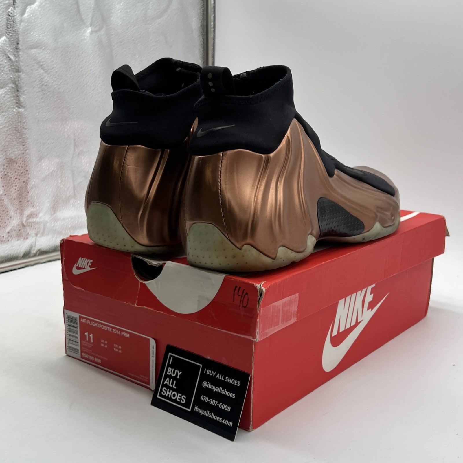 Size 11 - Nike Air Flightposite 2014 Prm Copper (658109-800)