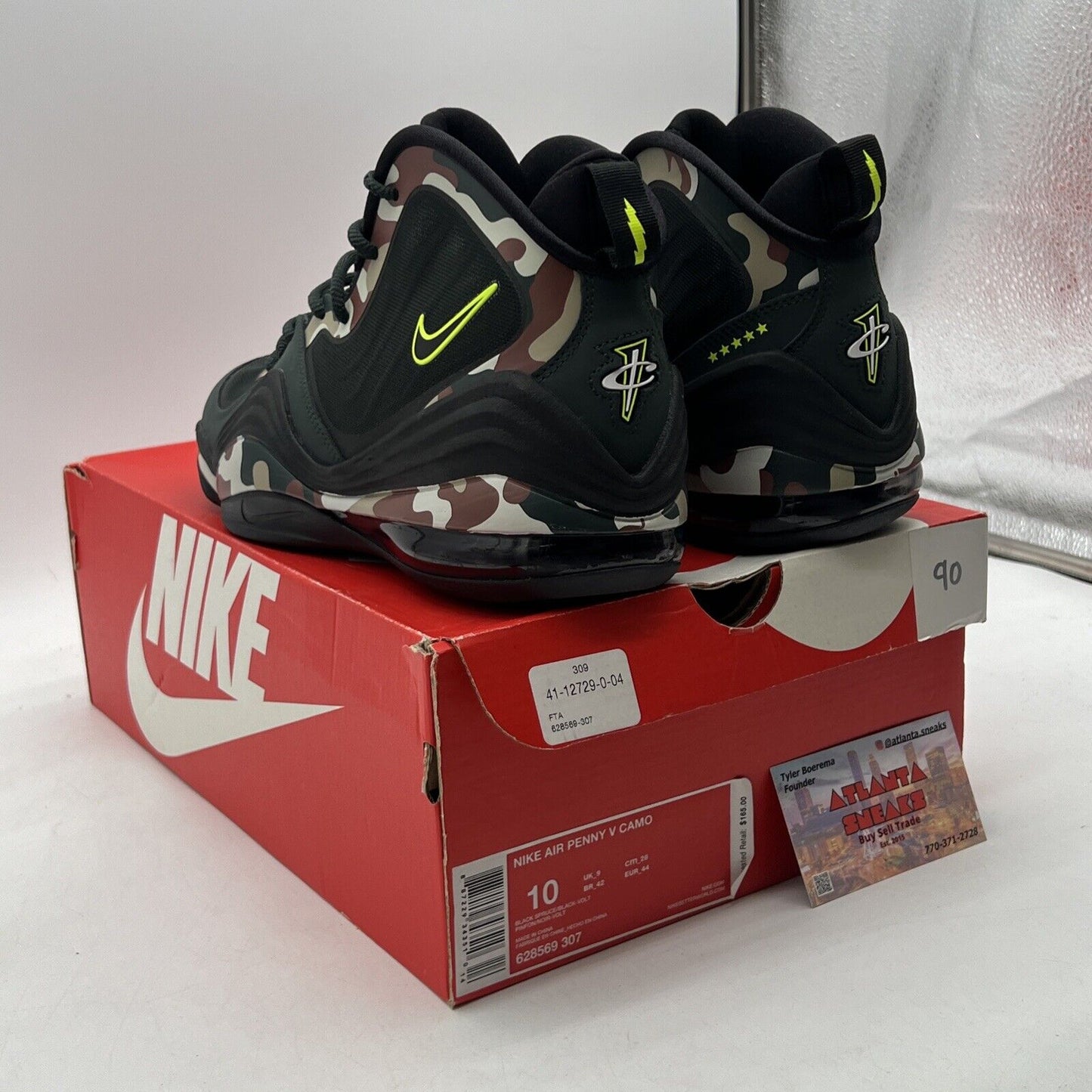 Size 10 - Nike Air Penny 5 Camo Camo Brown Green (628569-307)