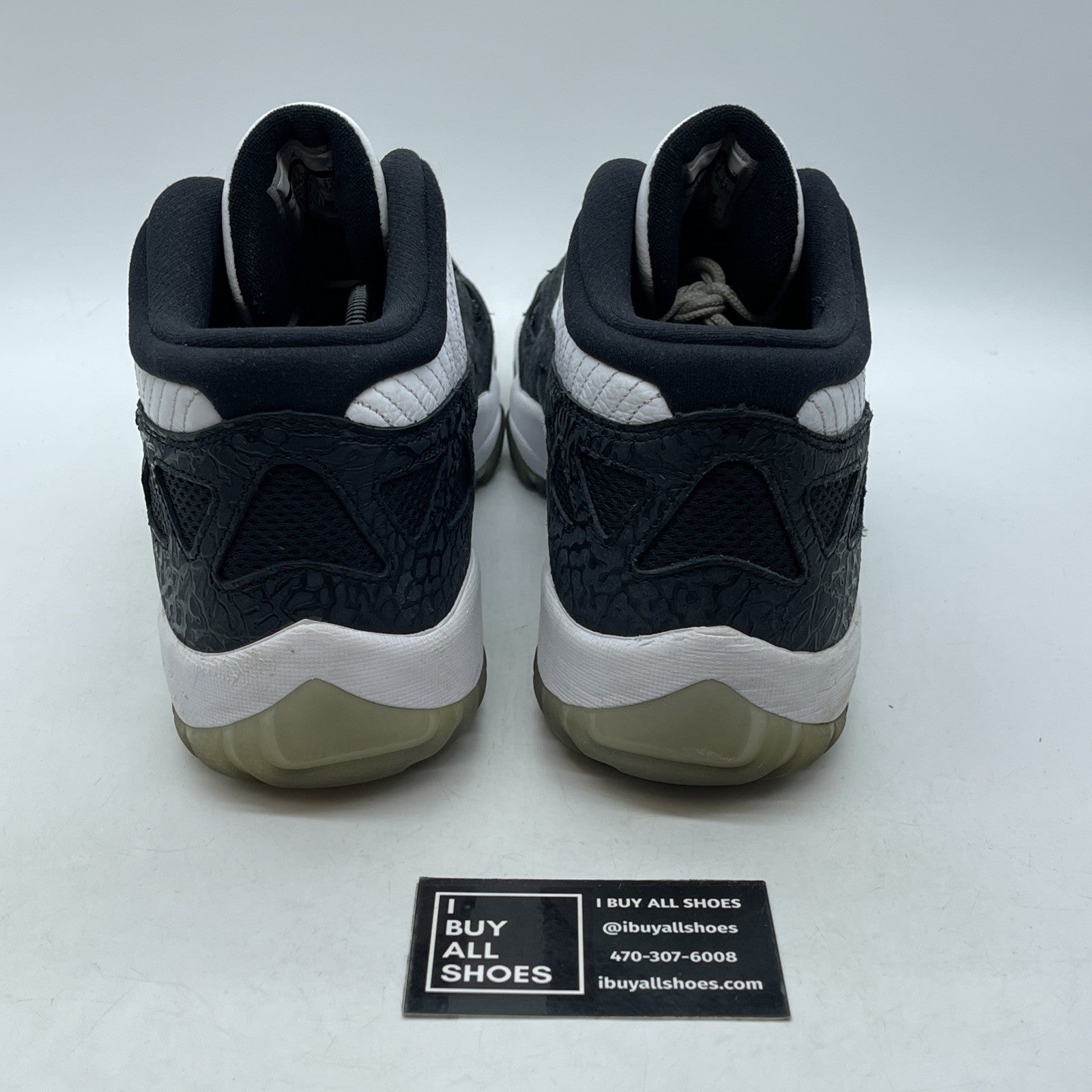 Size 13 - Air Jordan 11 Retro IE Low White Black Suede Leather (306008-100)