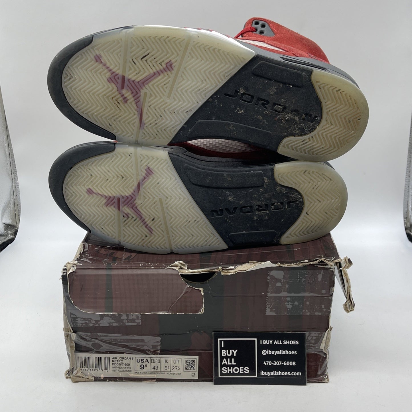 Size 9.5 - Jordan 5 Retro Mid Raging Bull Red Black Suede (DD0587-600)