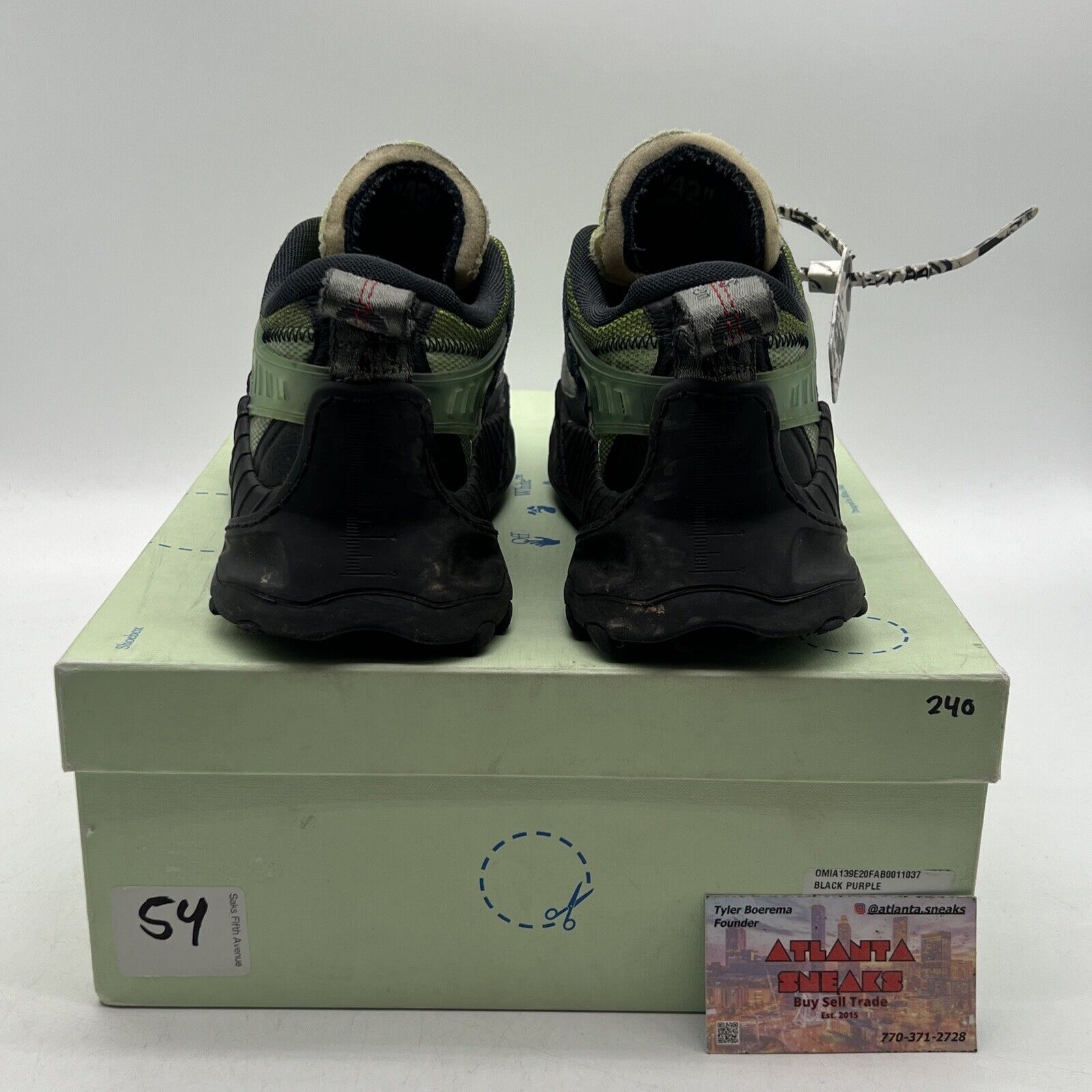 Size 42 EU/ 8 US - Off-White Odsy 1000 Men's Sneakers Black Blue Green