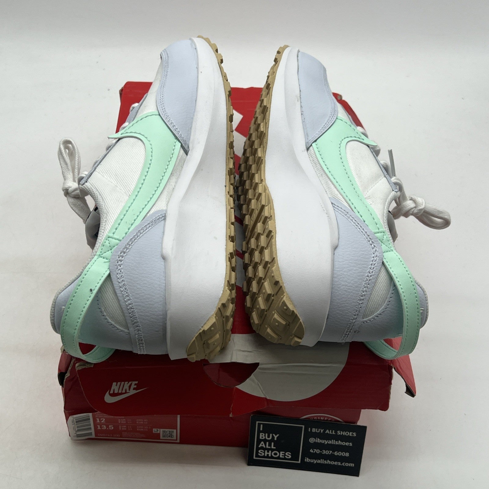Size 12 - Nike Waffle Debut White Mint Foam Gum (DV0743-100)