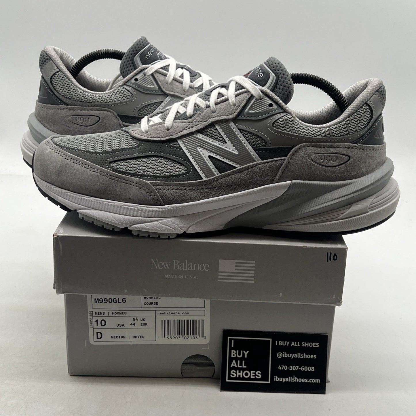 Size 10 - New Balance 990v6 Made in USA Castlerock (M990GL6)
