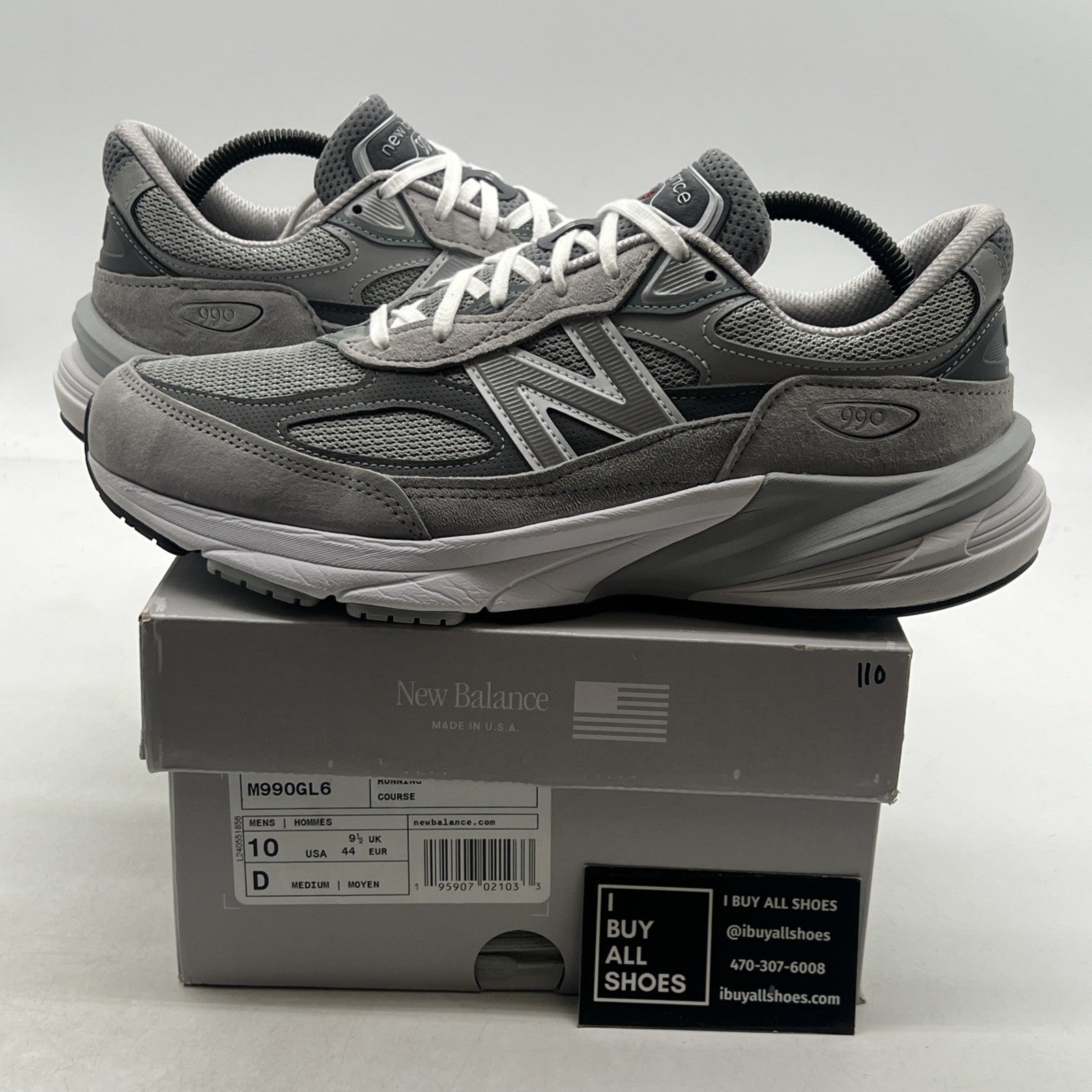 Size 10 - New Balance 990v6 Made in USA Castlerock (M990GL6)