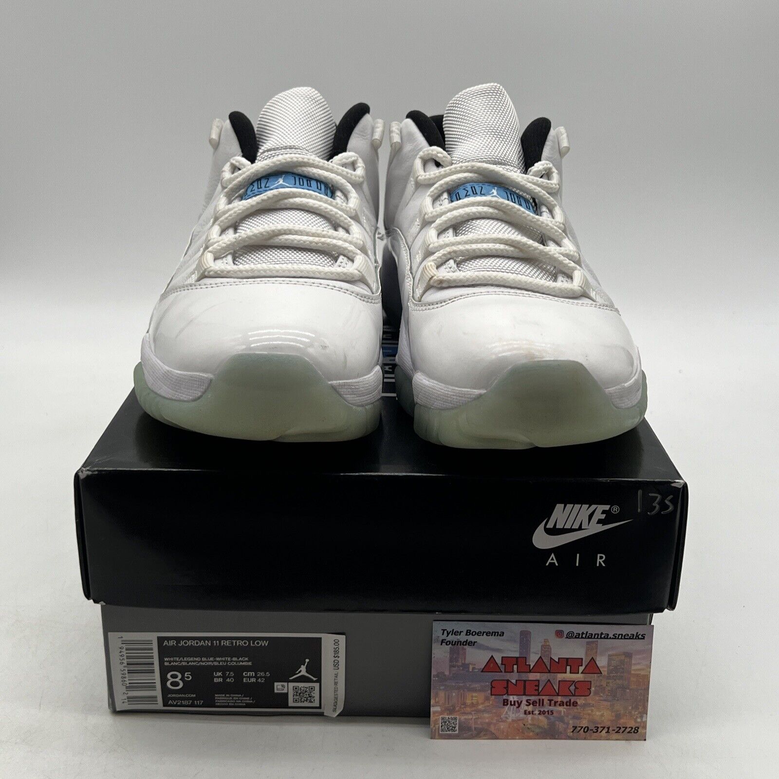 Size 8.5 - Jordan 11 Retro Low Legend Blue (AV2187-117)