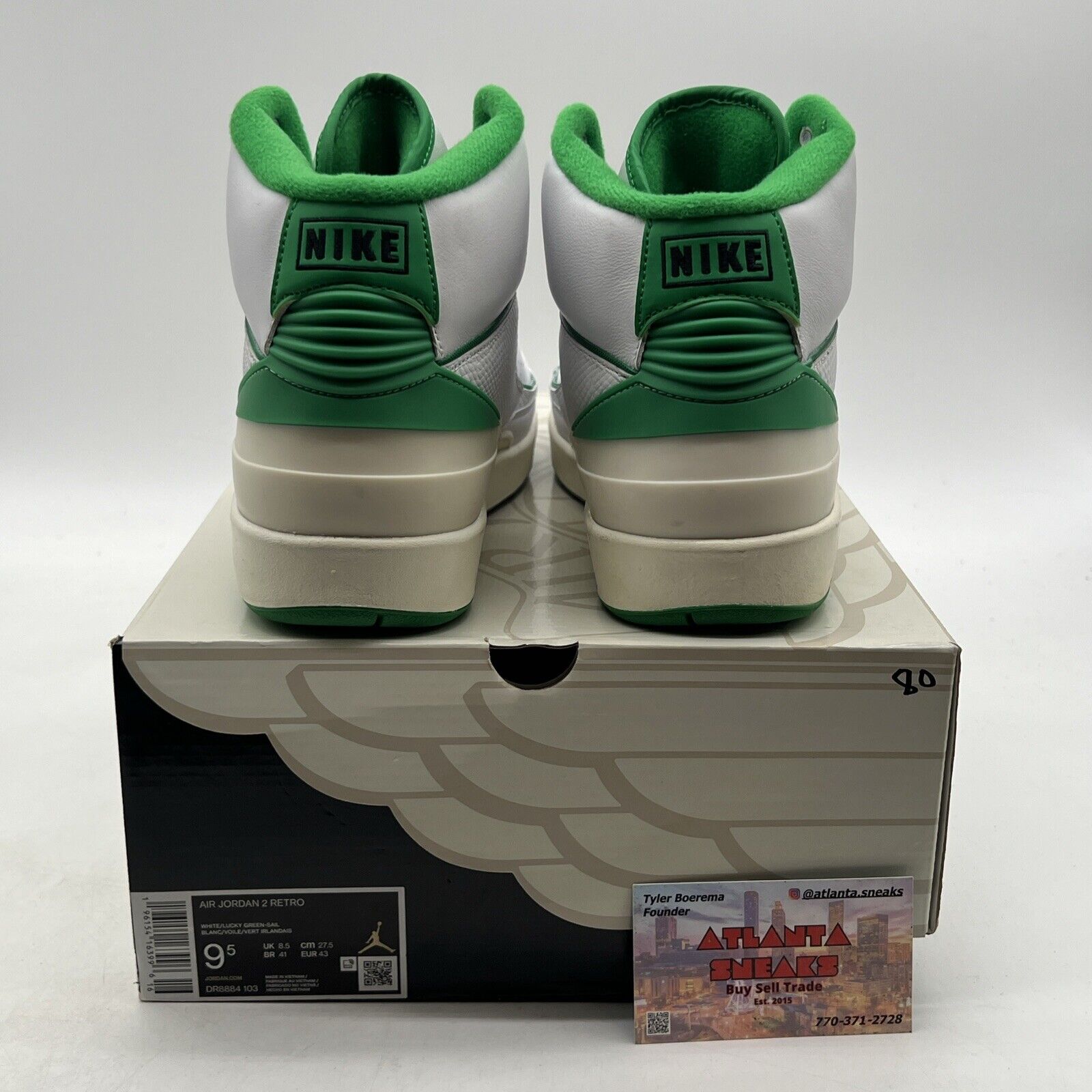 Size 9.5 - Jordan 2 Retro Lucky Green (DR8884-103)