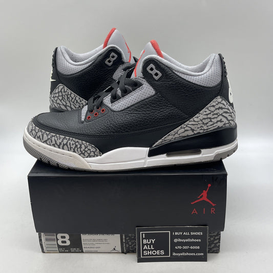 Size 8 - Air Jordan 3 Retro OG Mid Black Cement (854262-001)