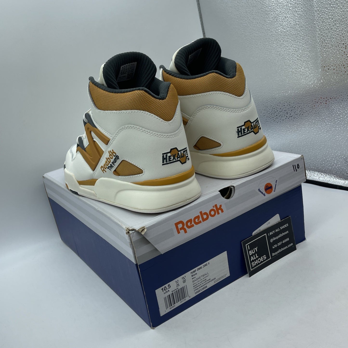 Size 10.5 - Reebok Pump Omni Zone 2 Radiant Ochre Brown Leather (100033886)