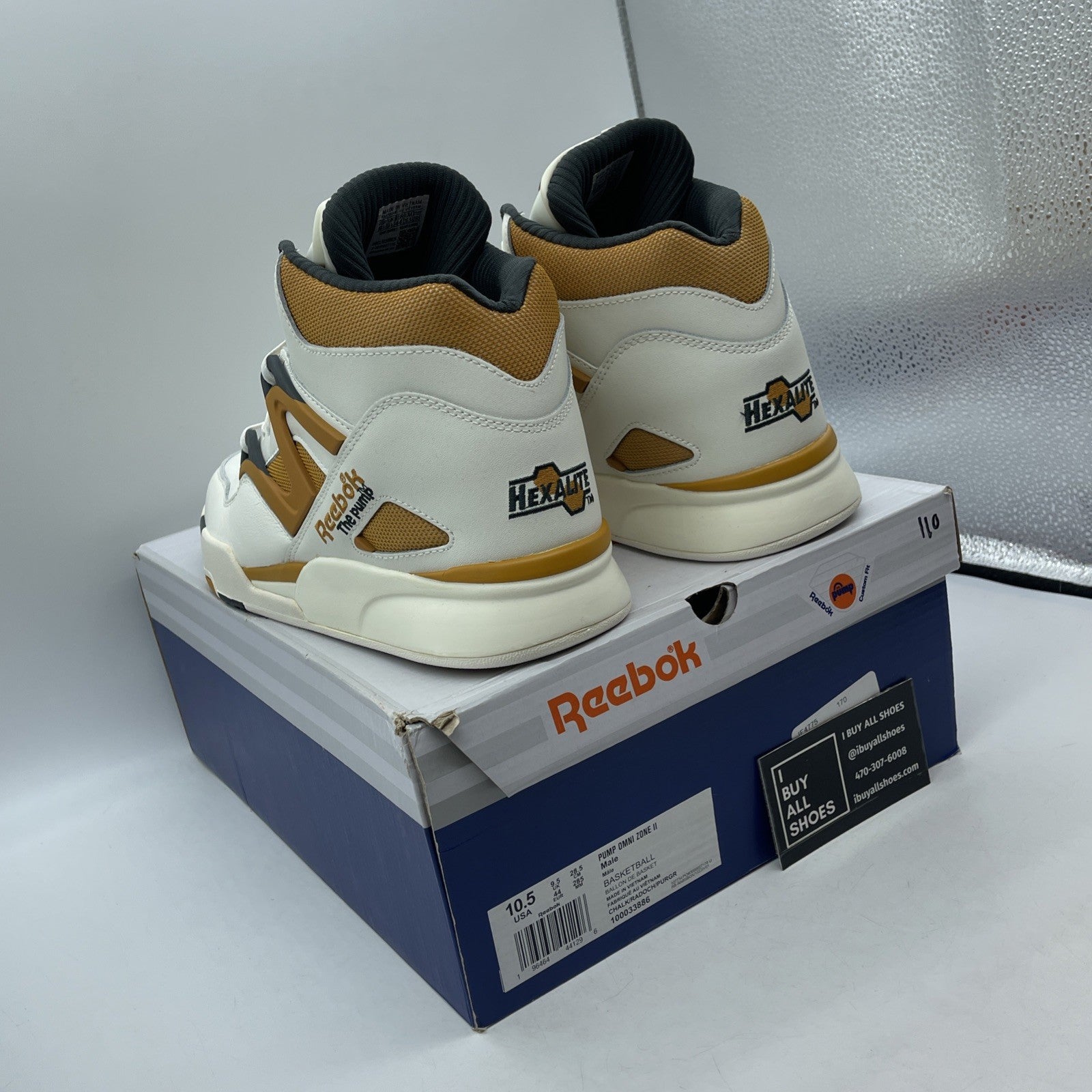 Size 10.5 - Reebok Pump Omni Zone 2 Radiant Ochre Brown Leather (100033886)
